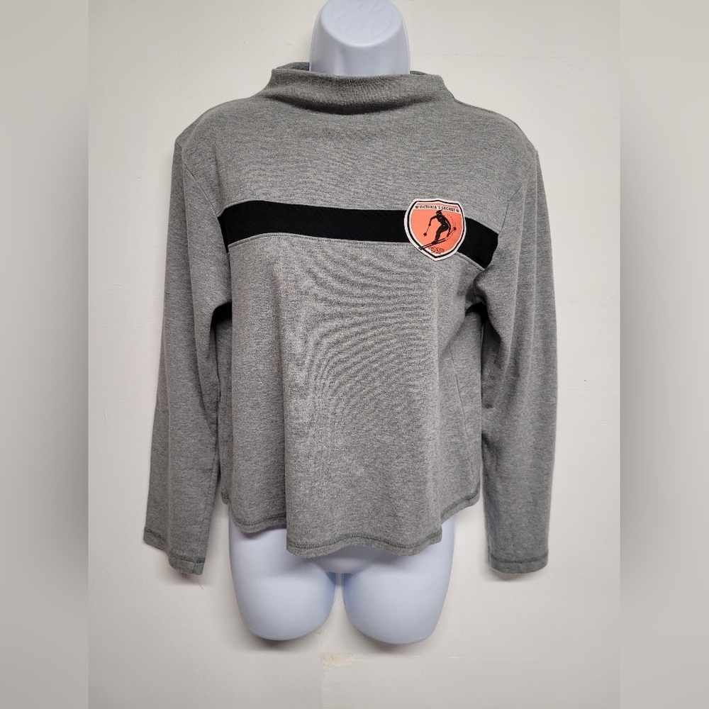 Victoria's Secret S Grey Sweatshirt High Neck Athletic